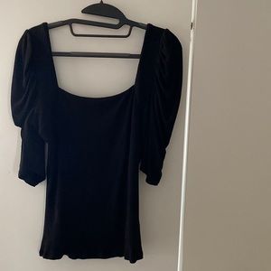Nordstrom square neck puff sleeve top